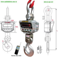 Cân treo OCS XZ AAE 15 tấn 1